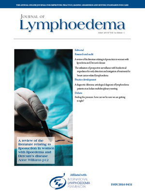  Journal of Lymphoedema